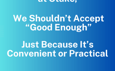 In Cancer Treatment, “Good Enough” Should be Completely Unacceptable